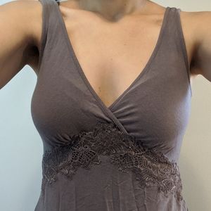 Soma's / Smokey Purple / Lace Tank / Vneck